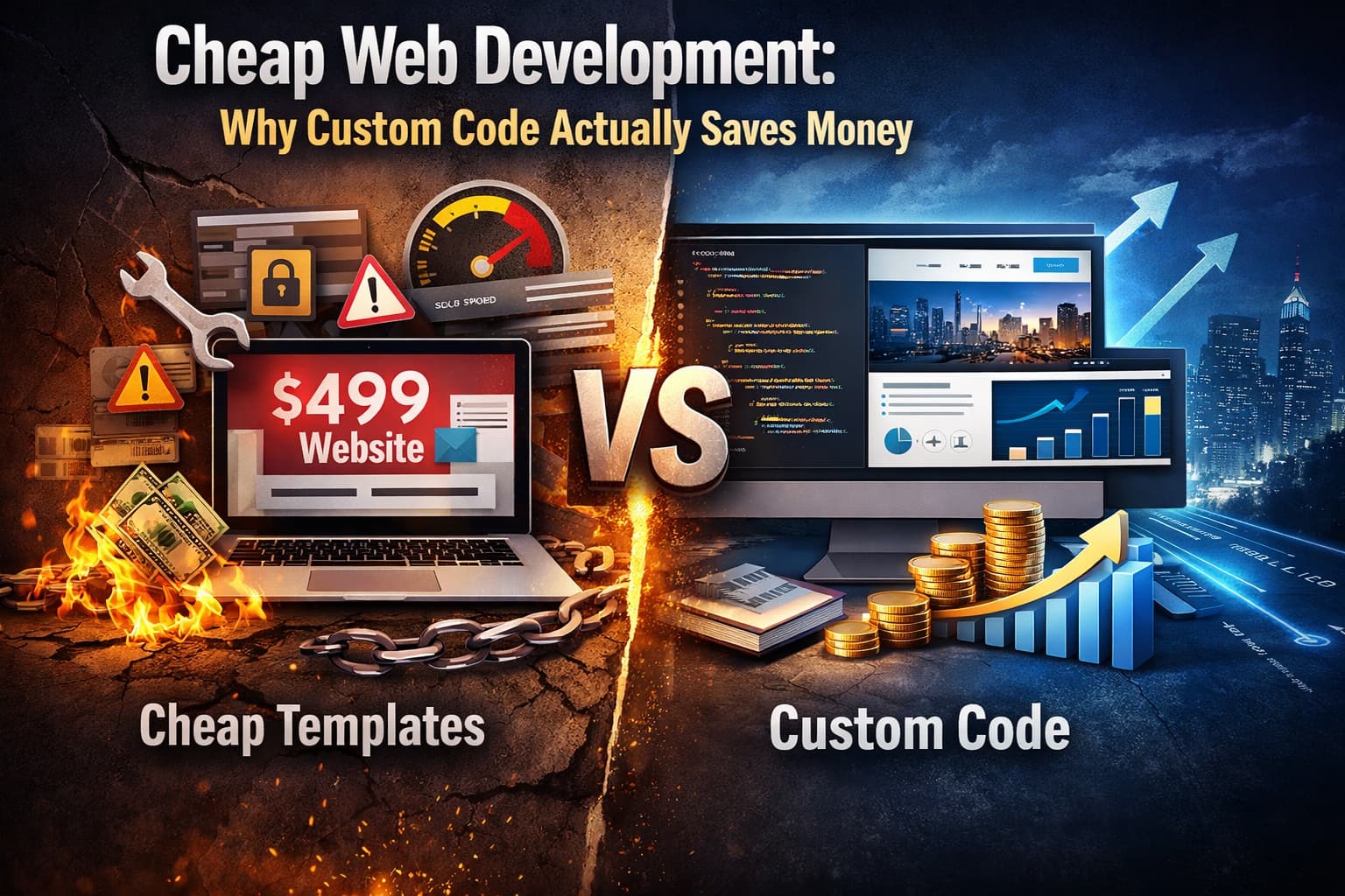 Cheap Web Development: Why Custom Code Actually Saves Money