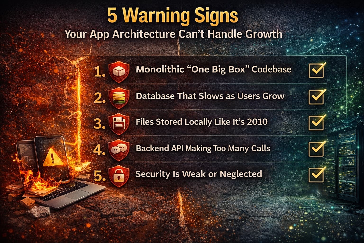 5 Warning Signs Your App Architecture Can't Handle Growth